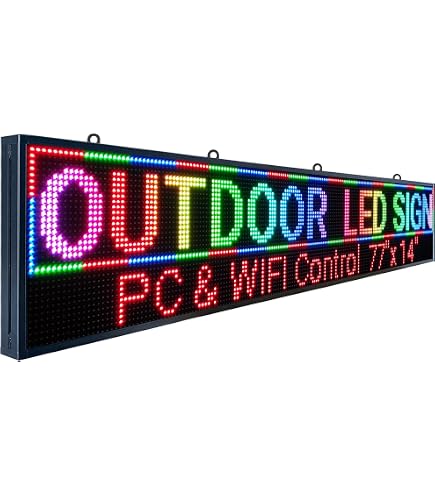 JINBLIZZARD Programmable Scrolling Led Sign Message Board Outdoor Digital Signs For