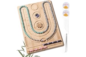 OESSUF Bead Boards for Jewelry Making, Bracelet Sizer Board, Bracelet Making Board, Bamboo Beading Board, Bead tray for jewelry making and Other Jewelry Necklaces Design, Jewelry Making Supplies Tools