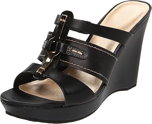 rockport black wedges