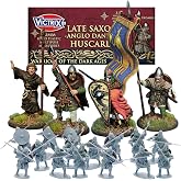Wargames Delivered - Victrix Late Saxon Anglo Dane Huscarls with Bonus Miniature STL Download - 36 Miniature Wargaming Figures with 10 Body, 20 Heads, Dane Axes, Swords, Spears &amp; Shields for Tabletop