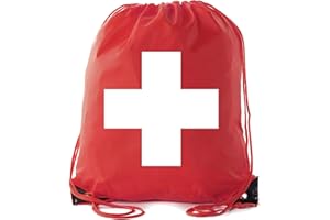 Mato & Hash First Aid Backpack Drawstring Medical Bag for Emergencies or Epi Pen & Medicine - 6PK Red CA2500FirstAid S5