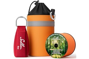 Sodlar Arborist Throw Line Kit - Ultra Slick 166ft Polyester Rope with 9Oz Weight Throw Bag Low High Limb Throwing Adults Forestry Tree Trimming Cutting Gear