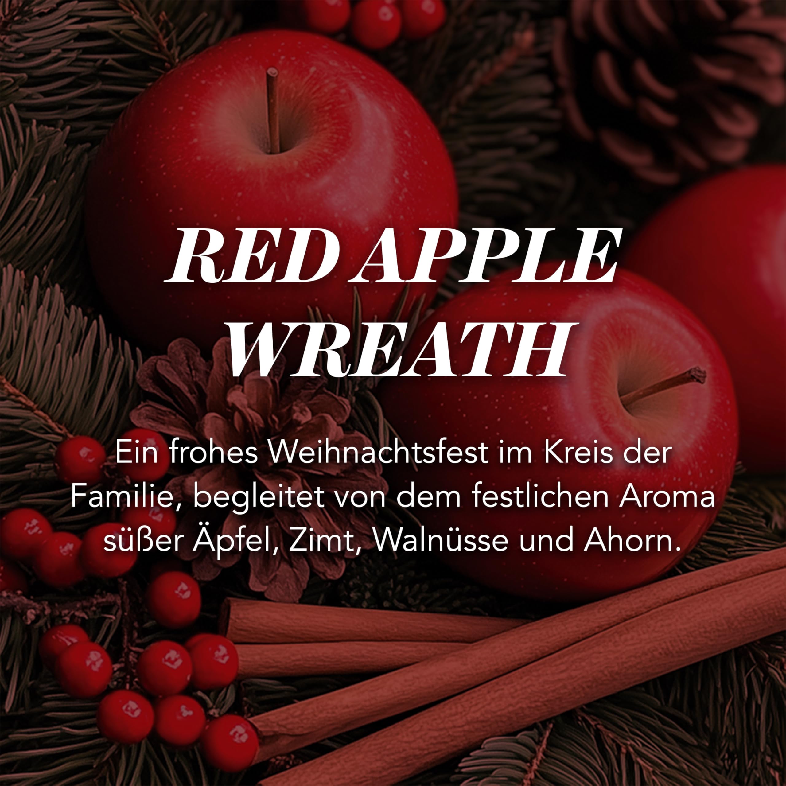Yankee Candle Duftkerze im Glas (groß) | Red Apple Wreath | Kerze mit langer Brenndauer bis zu 150 Stunden | Perfekte Geschenke für Frauen 3