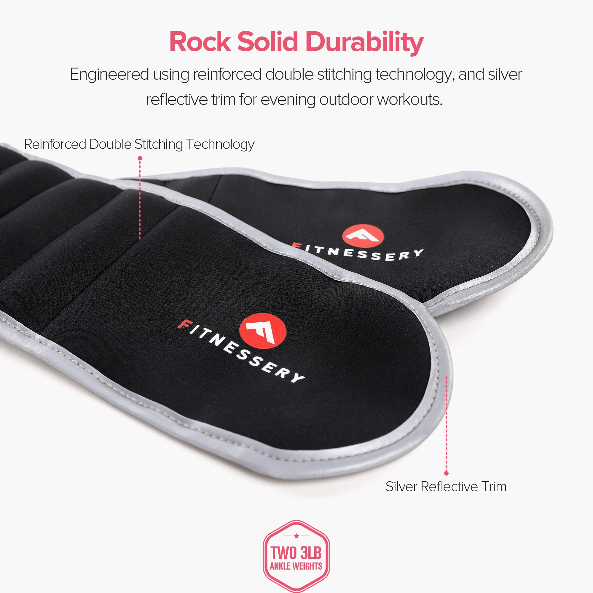 Leg Weights: Ankle Weight (2x3LB) - Adjustable Ankle Weights for Women and Men - Wrist Weights for Women and Men - Leg Weights for Women and Men - Arm Weights for Women - Physical Therapy Equipment