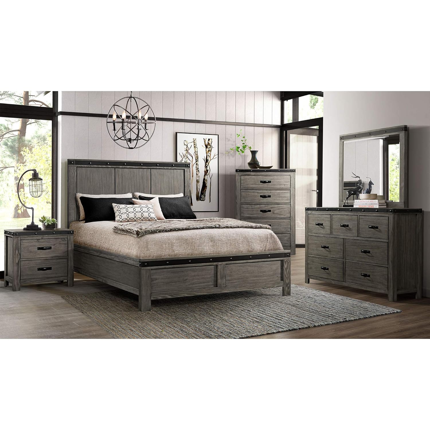Amazon Com Cambridge Hudson Five Piece Queen Bed Dresser
