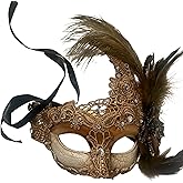 MasqStudio Brocade Lace Masquerade Ball Mask Burlesque Mardi Gras Birthday Prom Wedding Party