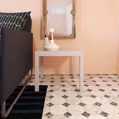 Ameriwood Home Parsons White End Table for Living Room or Office