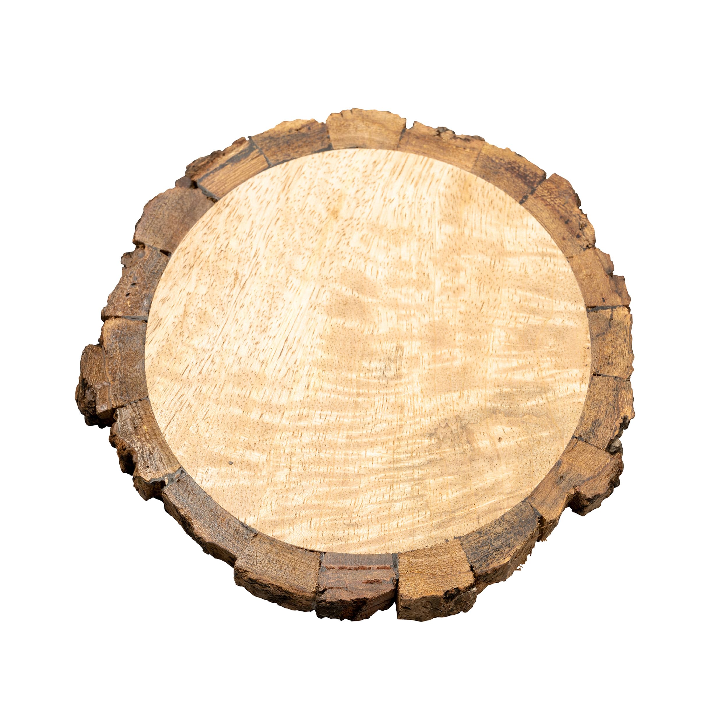 NKlaus Tree Trunk Decoration, Diameter 12 cm, Natural Wooden Discs, Rustic Candle Plate for Dining Table, DIY 15852