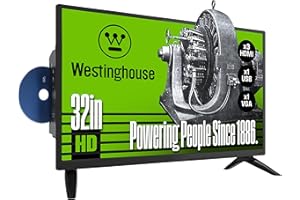 Westinghouse 32 Inch TV with DVD Player Built in, HD LED Small Flat Screen Non-Smart Television DVD Combo, RV Camper, Works with Fire Stick, Roku, Apple TV, TiVo, Xumo, and Streaming Devices.