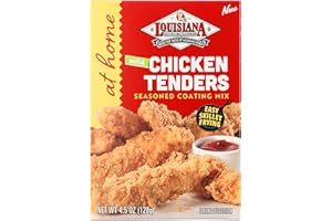 LOUISIANA FISH FRY PRODUCTS Louisiana Fish Fry At Home Mild Chicken Tenders Seasoned Coating Mix 4.5 oz. (Pack of 1) - Make Your Fast Food Favorites At Home - Delicious and Crunchy Coating Filled with Mild Cajun Flavor Perfect for the Whole Family - Easy to Make Recipe for Skillet Frying