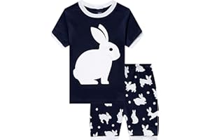 KikizYe Boys Short Sleeve Pajamas Kids Summer Pjs Children pajamas