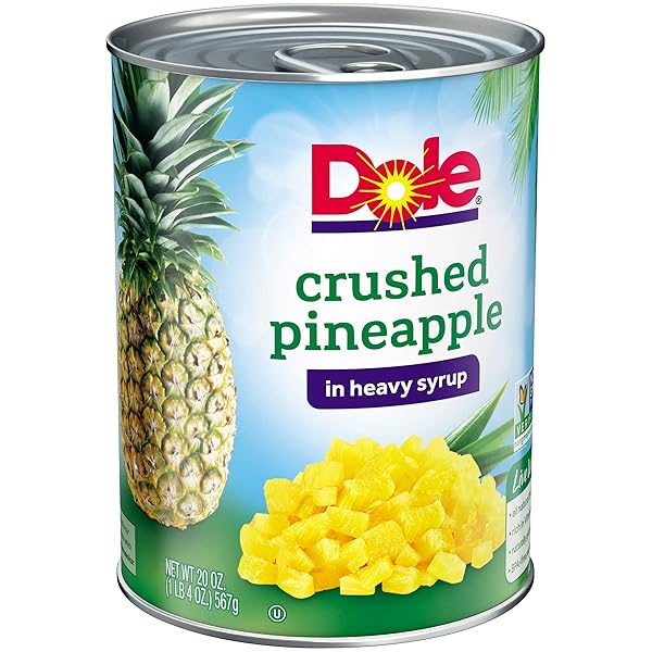 DOLE CRUSHED PINEAPPLE IN HEAVY SYRUP 20 OZ. CAN