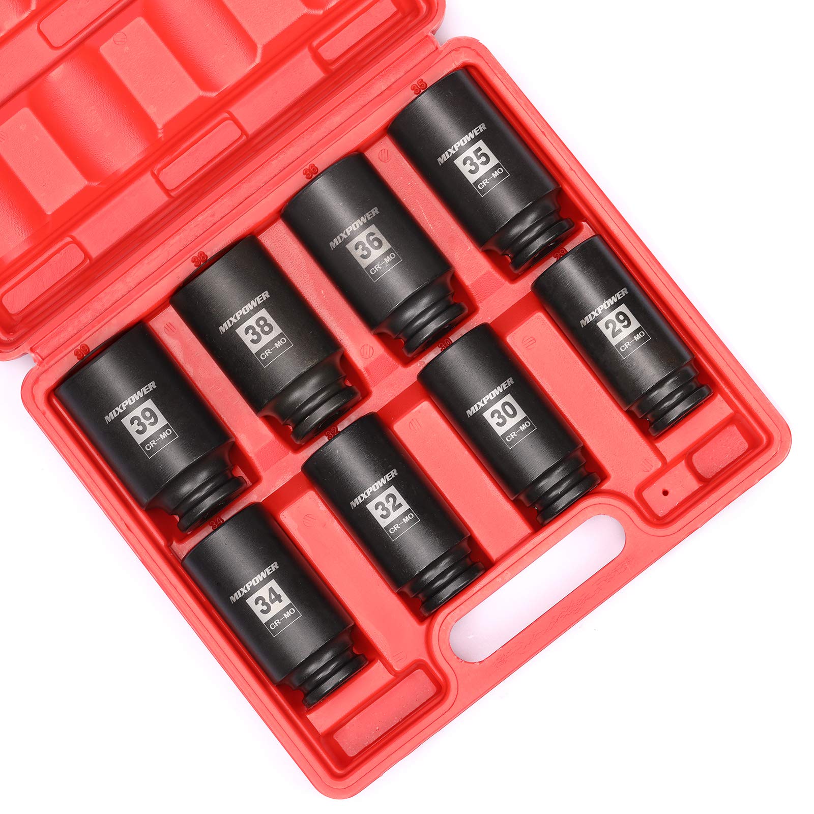 MIXPOWER 8-Piece 1/2-Inch Drive Deep Impact Socket