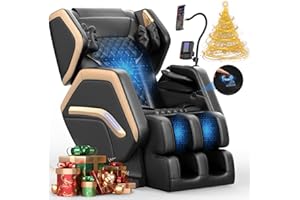 NAGLIFOR Massage Chair Full Body, Zero Gravity Massage Chair 2025 for Back Fatigue with 10 Fixed Rollers, Airbags, Phone Controller, Heating, Bluetooth Speaker, Nightlights for Living Room, Bedroom