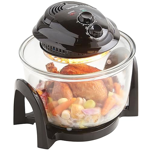 VonShef Premium 7L Black Halogen Air Fryer Oven 900W with Timer, High