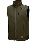 Little Donkey Andy Men's Lightweight Fleece Lined Softshell Vest Windproof Sleeveless Jacket for Hiking Travel Golf