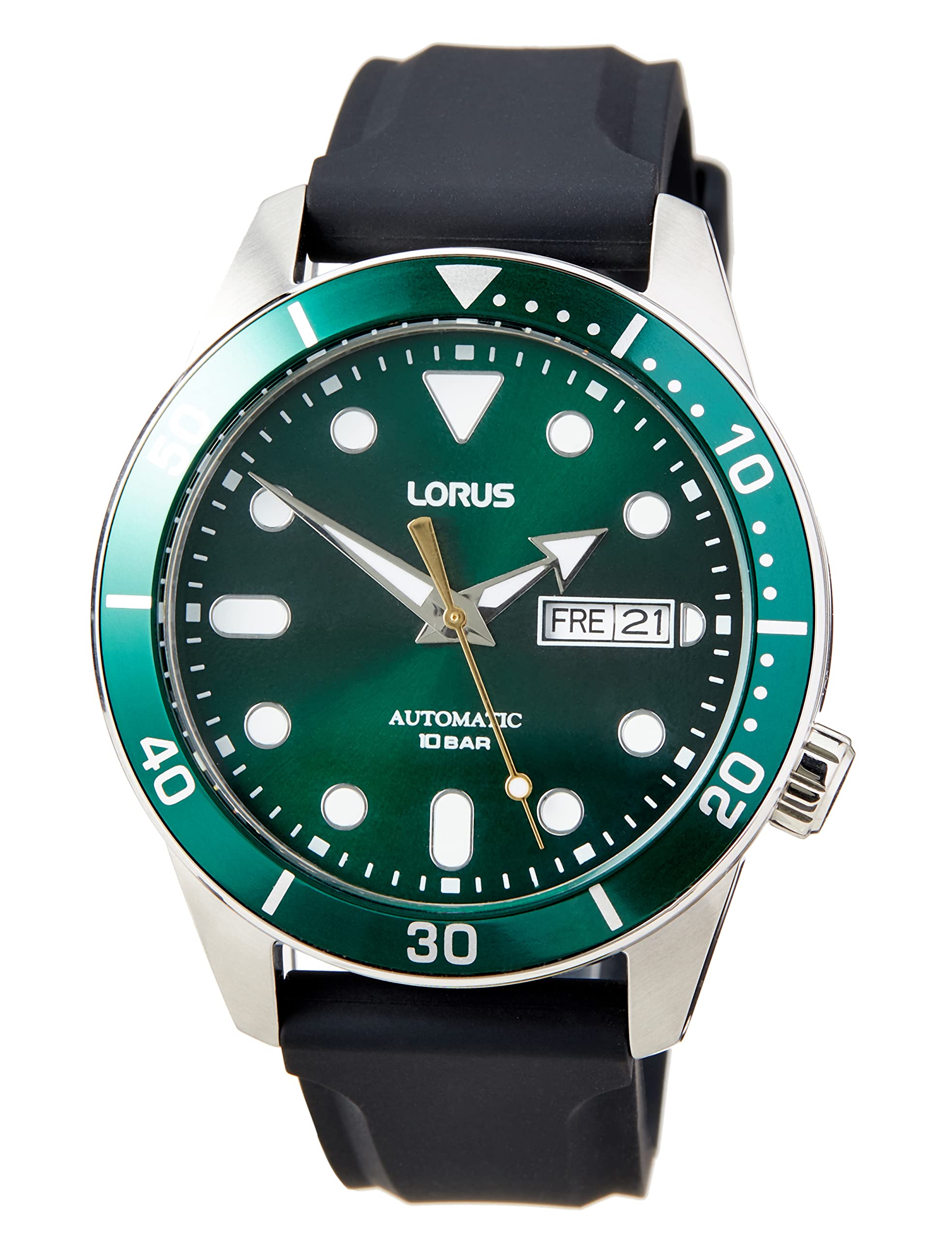 Lorus Men's Analogue Automatic Watch, Green, Sports