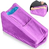 Buryeah Violet Arm Elevation Pillow 2 Pocket, Plush Material | Soft Ergonomic Support Pillow for Elbow Rest Wedge Broken Arm Elbow Gifts with High Density Foam for Recovery Sleeping