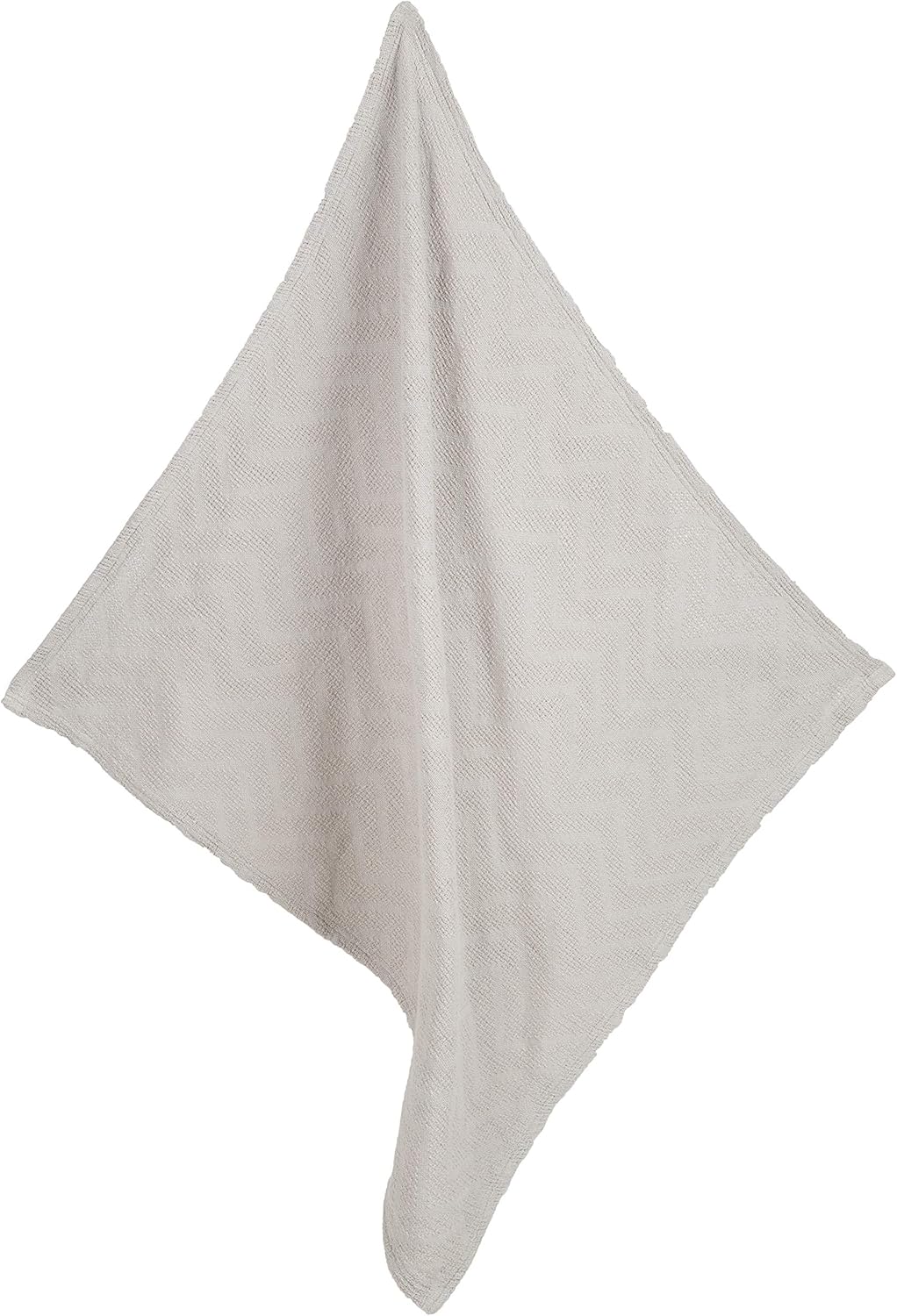 roba Lil Planet Organic Baby Blanket 80 x 80 cm - 100% Cotton GOTS and OEKO-TEX Certified - Knitted Look - Silver Grey - Image 4