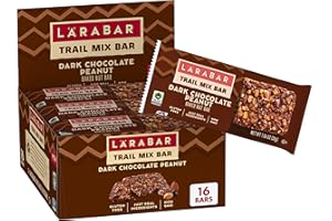 LÄRABAR Larabar Trail Mix Bars, Dark Chocolate Peanut, Gluten Free Baked Nut Bar, 16 Count, 16.96 oz