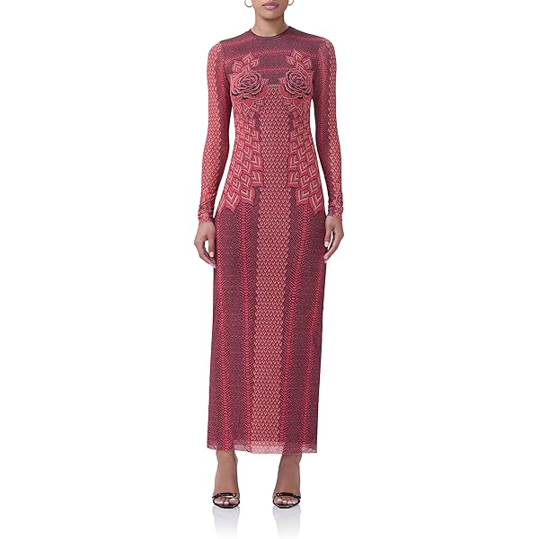 AFRM Women's Paola Crewneck Semi Sheer Dress with Mesh Slip, Fall Animal,  XXS at Amazon Women's Clothing store