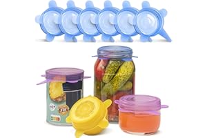 Orblue Silicone Stretch Lids 6-Pack Small for Fresh Food Storage - Seal in Flavors, Keep Food Fresh and Reduce Waste