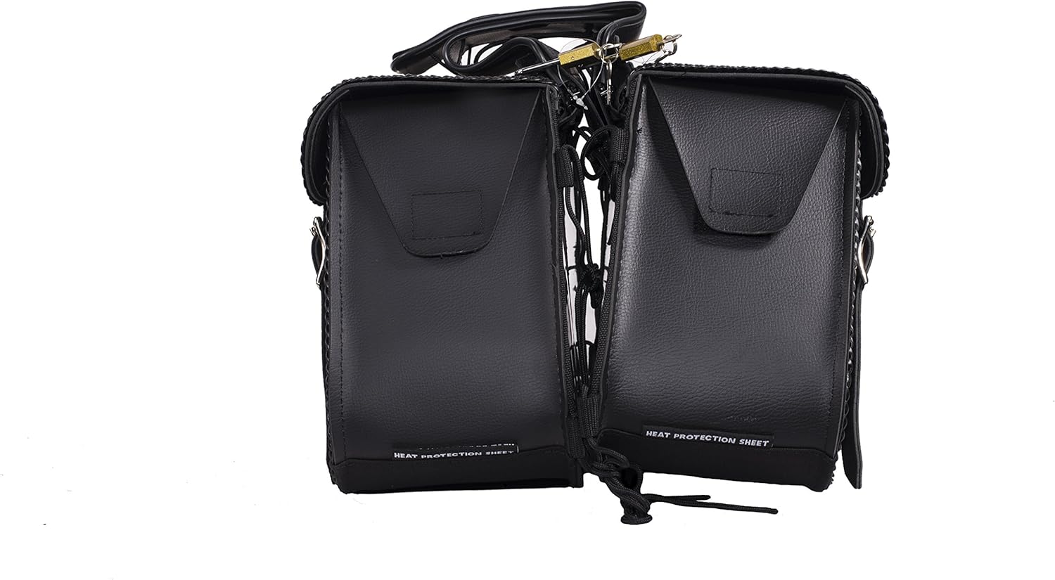 Dream Apparel Universal PVC Motorcycle Saddlebag With Heavy Duty Quick Release SD4065: Automotive