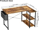HOMIDEC L Shaped Desk 100cm Corner Computer Desk Reversible Shelf view 3