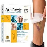 ArniPatch Arnica Pain Relief Patches for Muscle Pain, Bruises and Swelling | Mess-Free Hydrogel Patch with Natural Arnica, a Targeted, Hands-Free Alternative to Arnica Cream/Gel with Up to 12-Hour Wear
