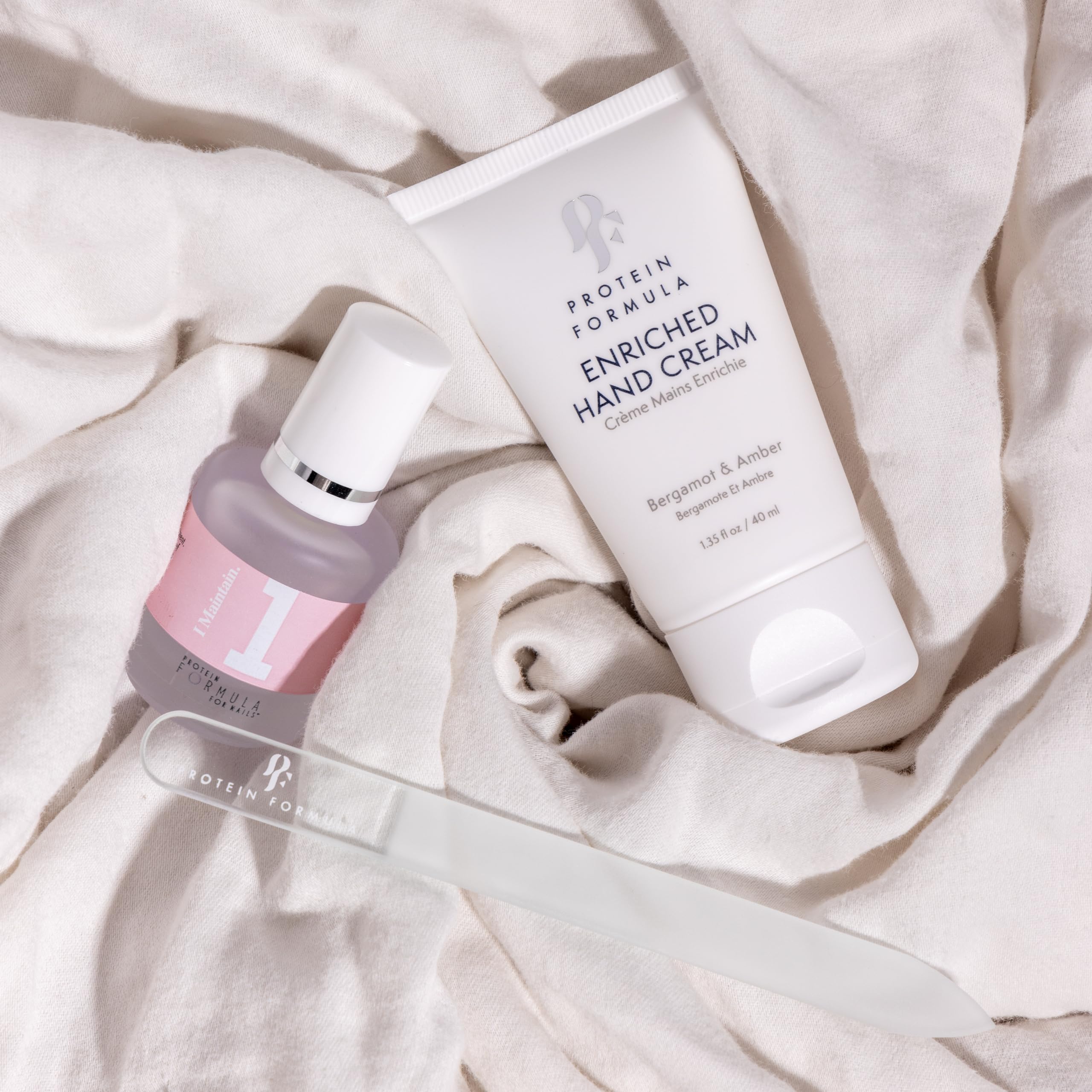 PROTEIN FORMULA, Maintain Nail Treatment + Hand Cream 40ml + Mini Crystal File Set
