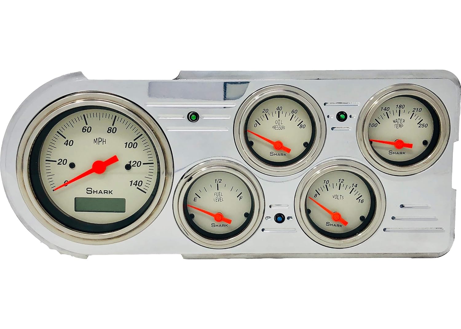Dolphin Gauges 1948 1949 1950 Ford Truck 5 Gauge Programmable Dash Panel Set (Shark)