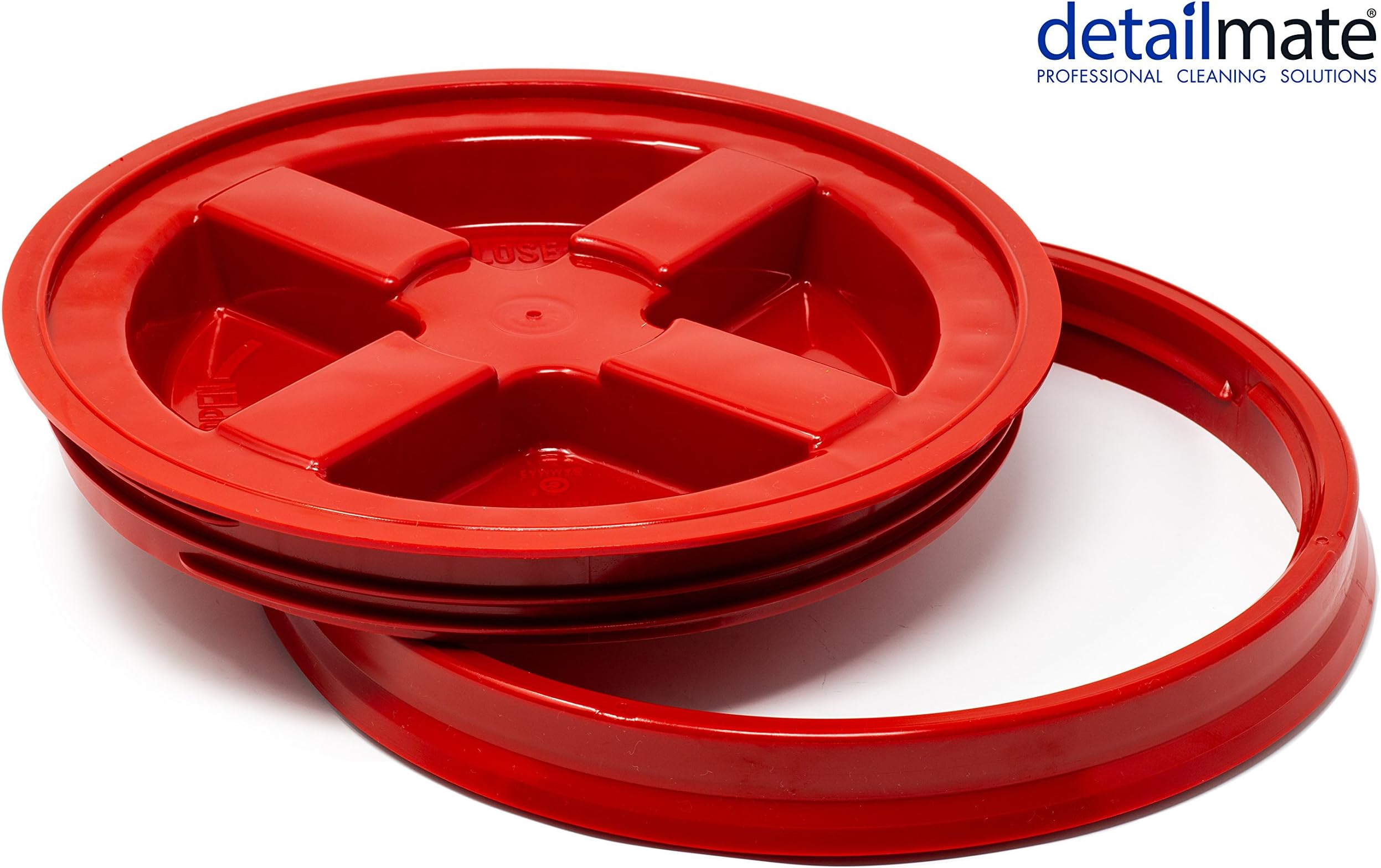 detailmate GritGuard Gamma Seal Bucket Lid Red Suitable for Grit Guard Wash Buckets Suitable for Meguiar's