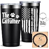 Fufandi Cat Dad Gifts - The Catfather Tumbler - Fathers Day, Birthday, Christmas Gifts for Dad New First Time Dads - Tumbler Cup