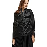 PANTONIGHT Women's Sparkling Metallic Evening Shawl Lightweight Wedding Shawl Extra Large Dressy Shawls and Wraps for Party