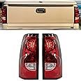ECOTRIC Tail Lights Compatible with 2003-2006 Chevy Silverado 1500 2500 3500 Pair Rear Taillights Brake Signal Lamp w/Bulbs a