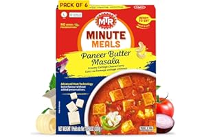 MTR - Minute Meals: Paneer Butter Masala - Creamy Cottage Cheese Curry - Tasty Indian Meal with No Added Preservatives - A Quick Meal Suitable for Vegetarians, Ready in Minutes! (Pack of 6)