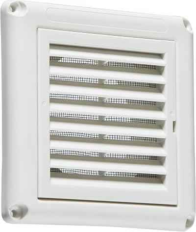 Knightsbridge EX009W 100mm Extractor Fan Grille White Louvered Fly Screen