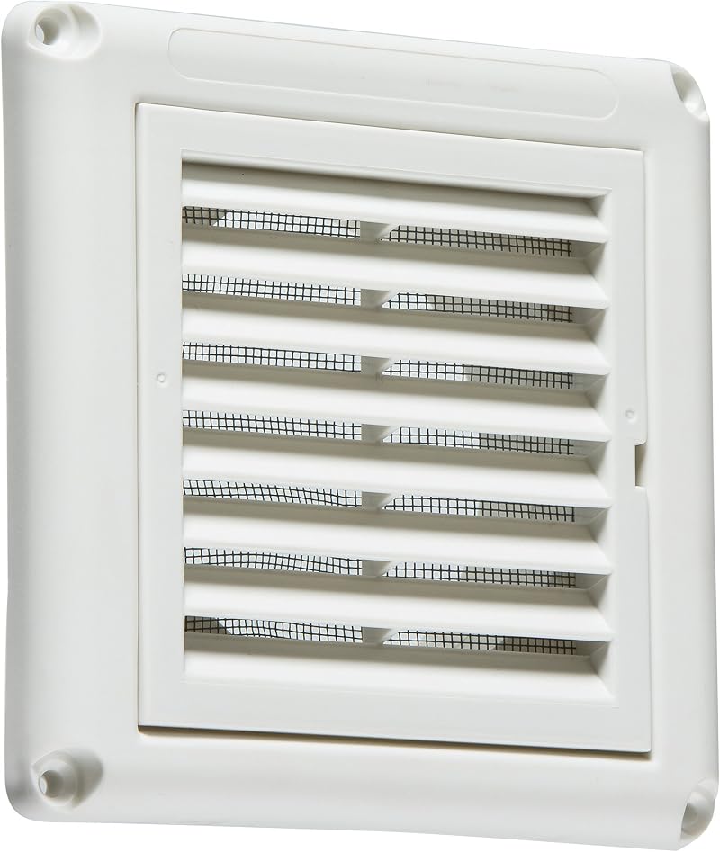 Knightsbridge EX009W 100mm Extractor Fan Grille White Louvered Fly Screen