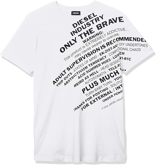 Amazon ディーゼル Diesel メンズ Tシャツ プリント 00segb0091a Tシャツ カットソー 通販