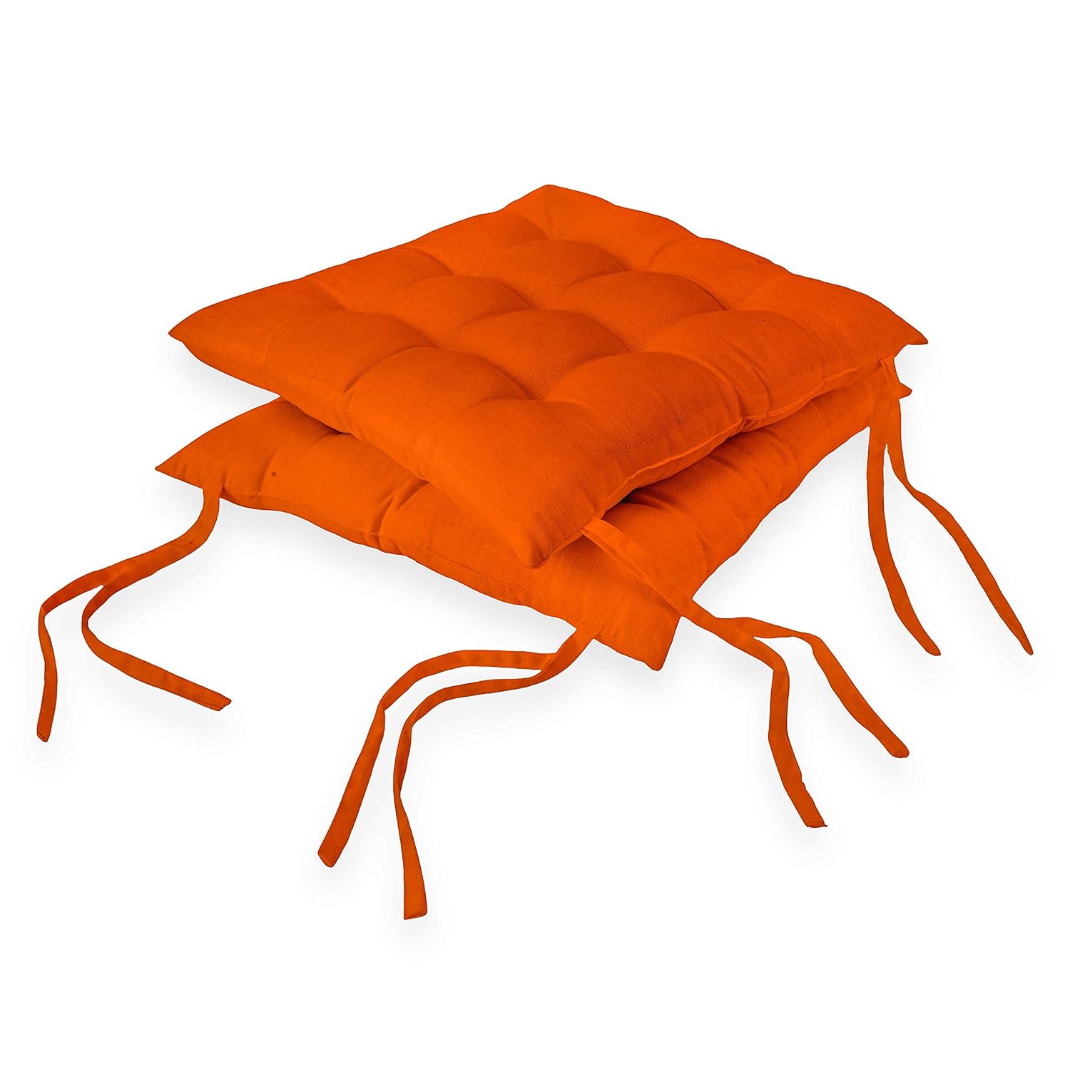 Buy Encasa Homes 2 pcs Chair Pads 40x40 cm Orange Dyed Canvas