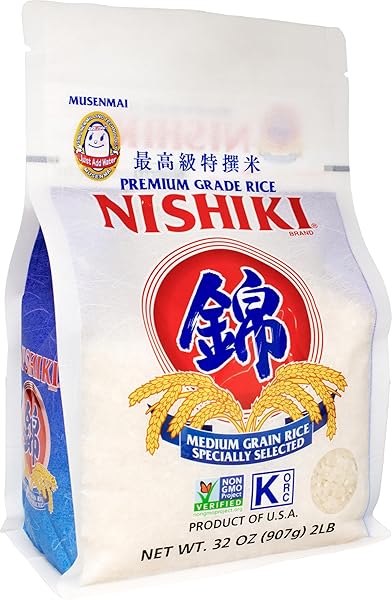 NISHIKI PREMIUM RICE MUSENMAI PREMIUM MEDIUM GRAIN WHITE RICE, 2 POUND (PACK OF 12)