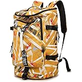 FUNYAGO Gym Duffle Bag Waterproof black Laptop Backpack Suitable for Hiking, Fishing, Travel 40L Large Capacity Trendy Cool Lightweight Backpack for Men and Women