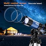 Aomekie Kids Telescope 40mm 400mm Refractor with Finder Scope Tripod view 4