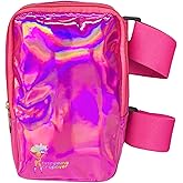 Holographic Thigh Bag | Carnival Leg Harness for Women | Outdoor Waist Pouch | J'ouvert Travel Leg Pack with Adjustable Colored Straps | Pink