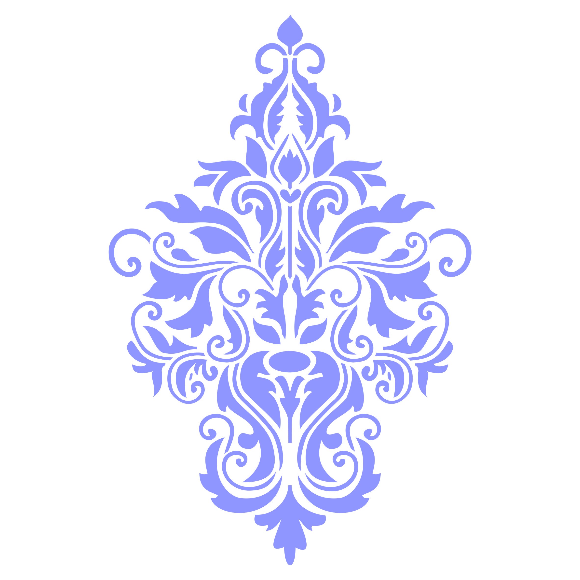 Damask Stencil - 15 x 23cm (M) - Reusable Large Floral Allover Pattern Wall Stencil Template