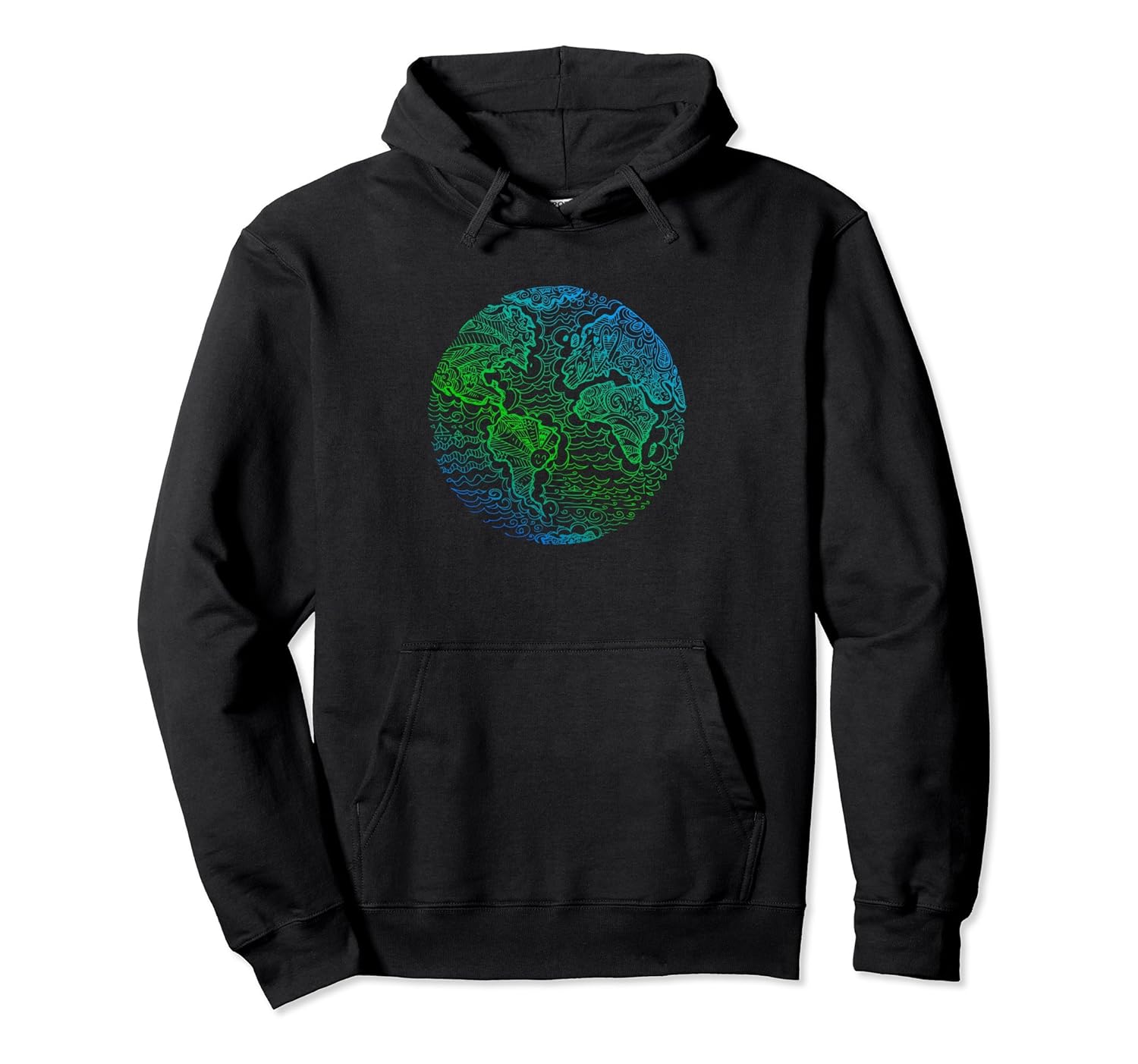 Beautiful Planet Earth Doodle Hoodie-anz