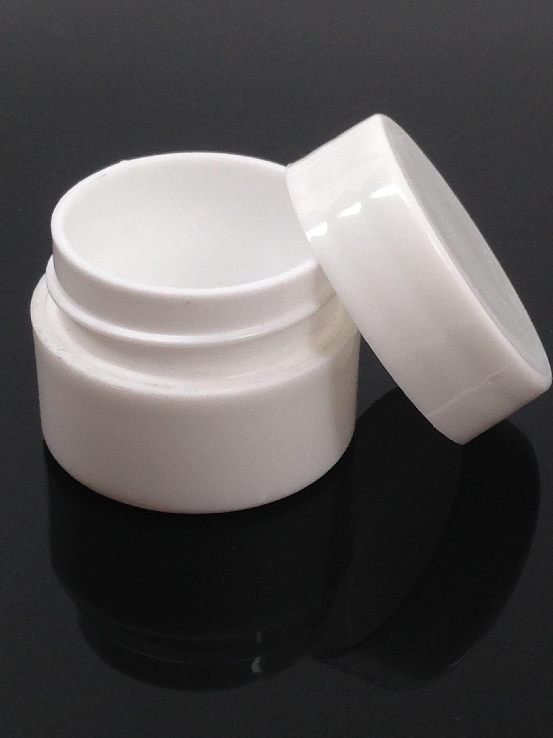 Beauticom Lip Balm Containers - 0.25 Ounce White Plastic Lip Balm Jars w/Lids (24 Pieces in a Pack)