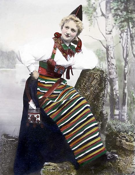 Amazon 猫の足跡プリント 1903 1904 スウェーデンの女性 民族衣装 ヴィンテージ写真 8 5 X 11インチ 復刻版 アートフレーム ポスター オンライン通販