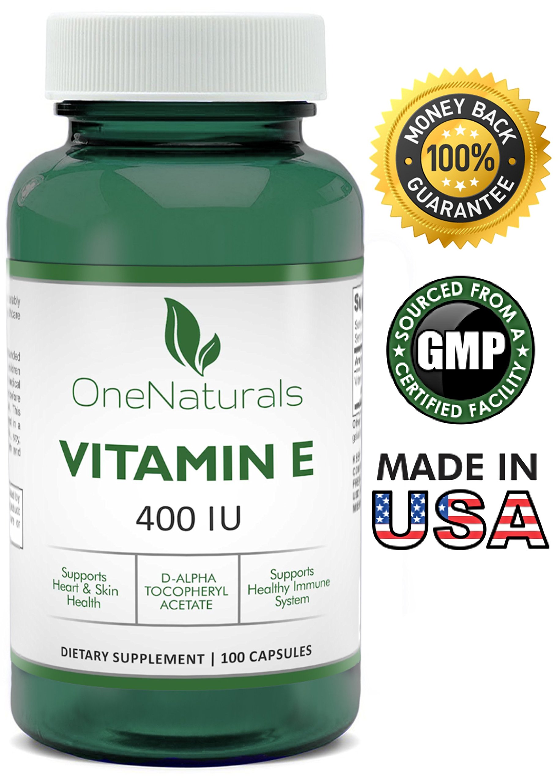 Onenaturals Vitamin E 400 Iu D Alpha Tocopheryl Acetate Supplement 100 Softgels 1333 Daily Value Buy Online In El Salvador At Elsalvador Desertcart Com Productid