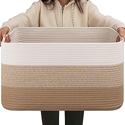 OIAHOMY Large Blanket Basket For Living